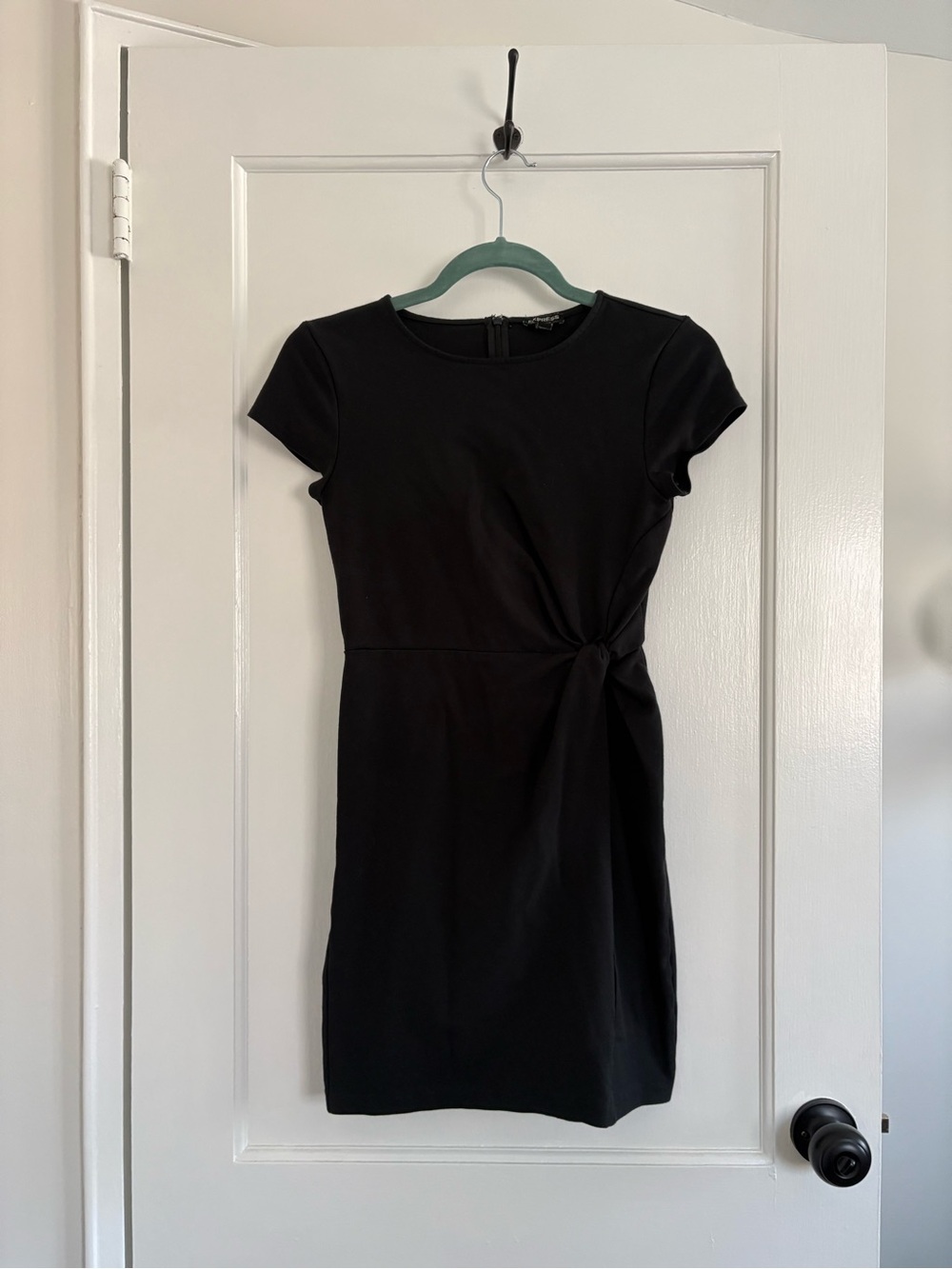 Express Black Mini Dress with Side Knot